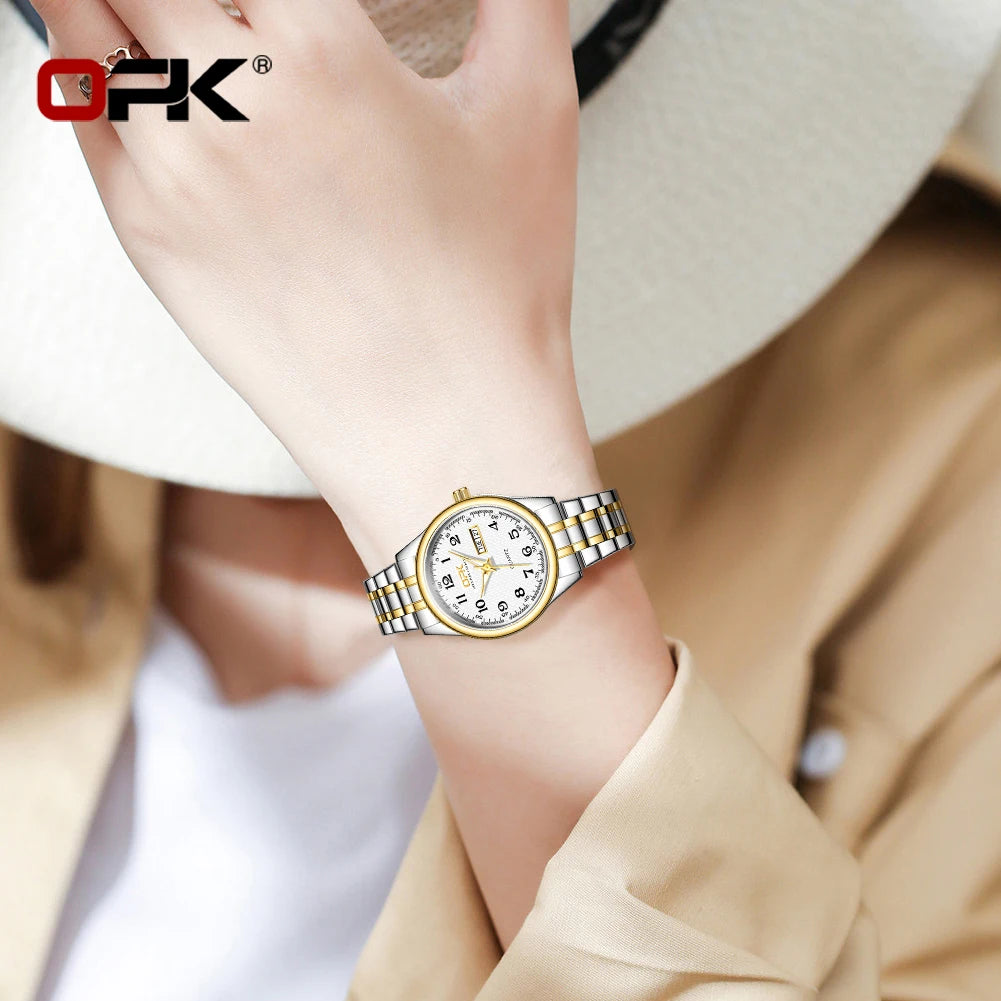 Watch For Women Quartz Watch Waterproof Classic Luxury Brand Stainless Steel Strap