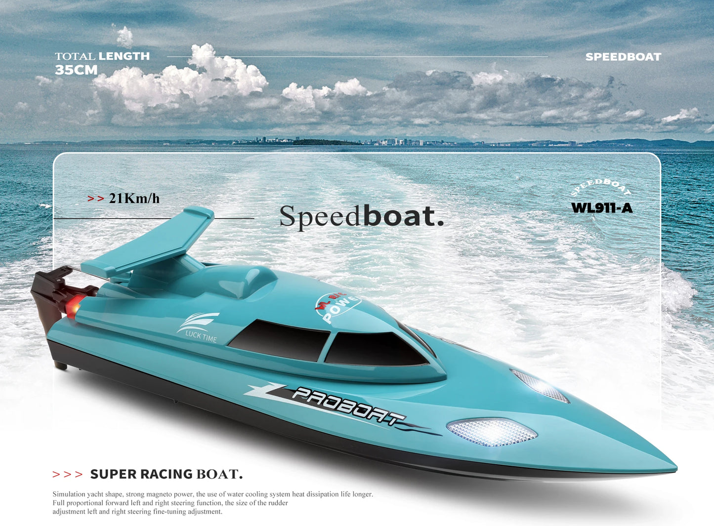 High Speed Racing Speedboat Toy For Children or Adults -Remote Control 55KM/H 35KM/H