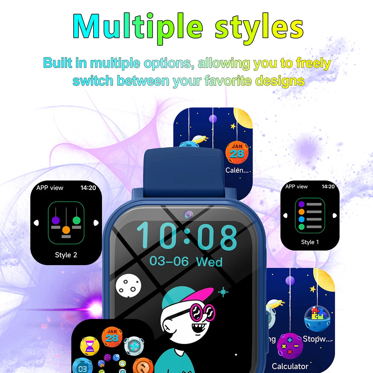 Kids Smart Watch Games HD Screen Camera Flashlight Sleep Monitor Alarm