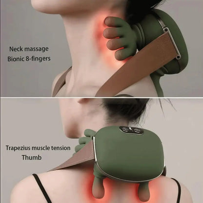 Wireless Neck And Back Massager with Heat 4D Kneading Shiatsu Deep Tissue