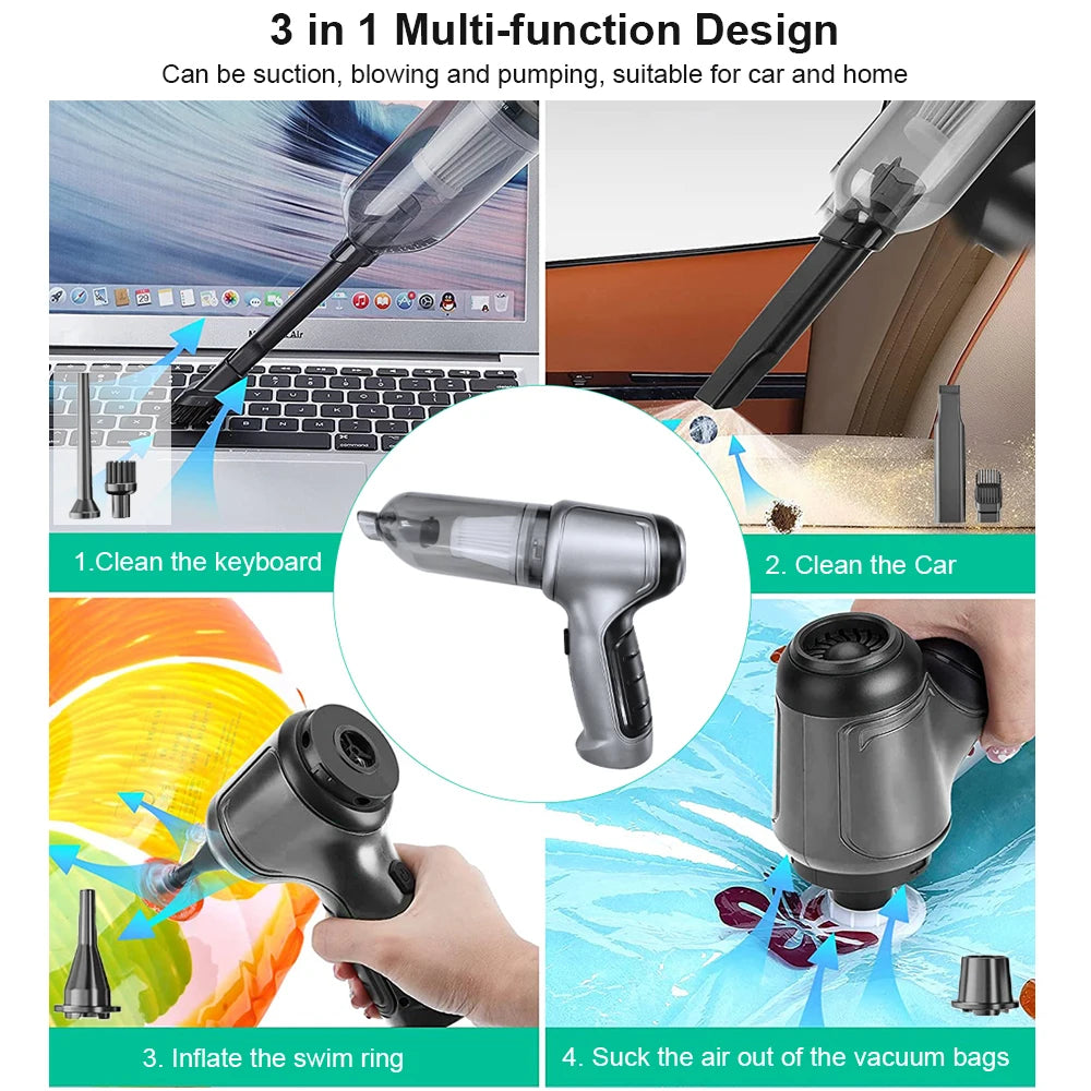 Mini Portable wireless Car Vacuum Cleaner Powerful 95000PA Strong Suction