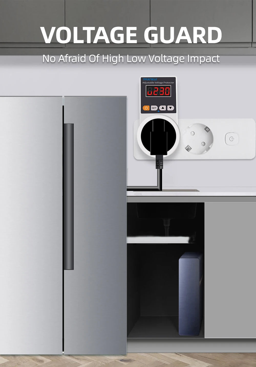 Automatic Voltage Protector Socket AC 220V 16A