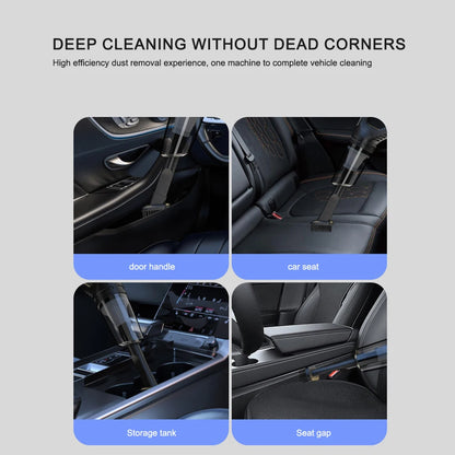 120W Portable Car Vacuum Cleaner USB Charging Handheld Cordless Vacuum