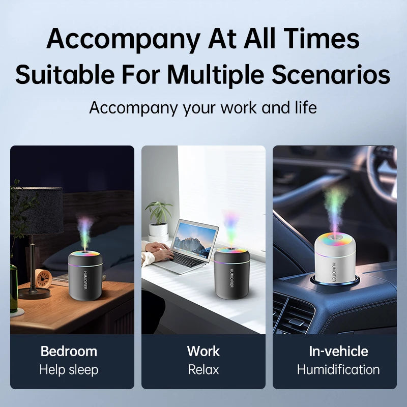 Mini light Air Humidifier USB Electric Aroma Diffuser Essential Oil Purifier