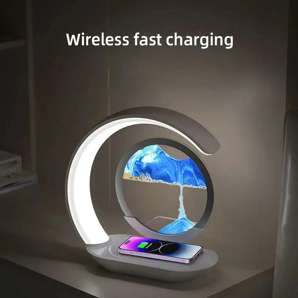 Cute Moon Mood Light Touch Dimming with Clock RGB Color Changing Light Bluetooth Speaker Music Playback  Bedroom Night Light