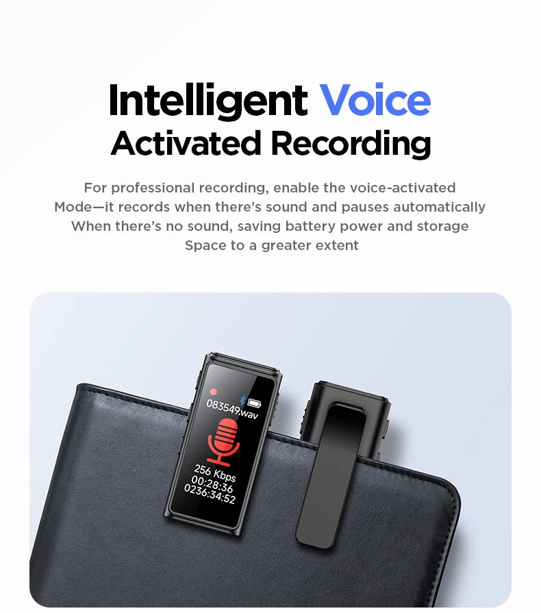 Mini Portable Voice Recorder with Clip  - for Meetings/Lectures/Interviews