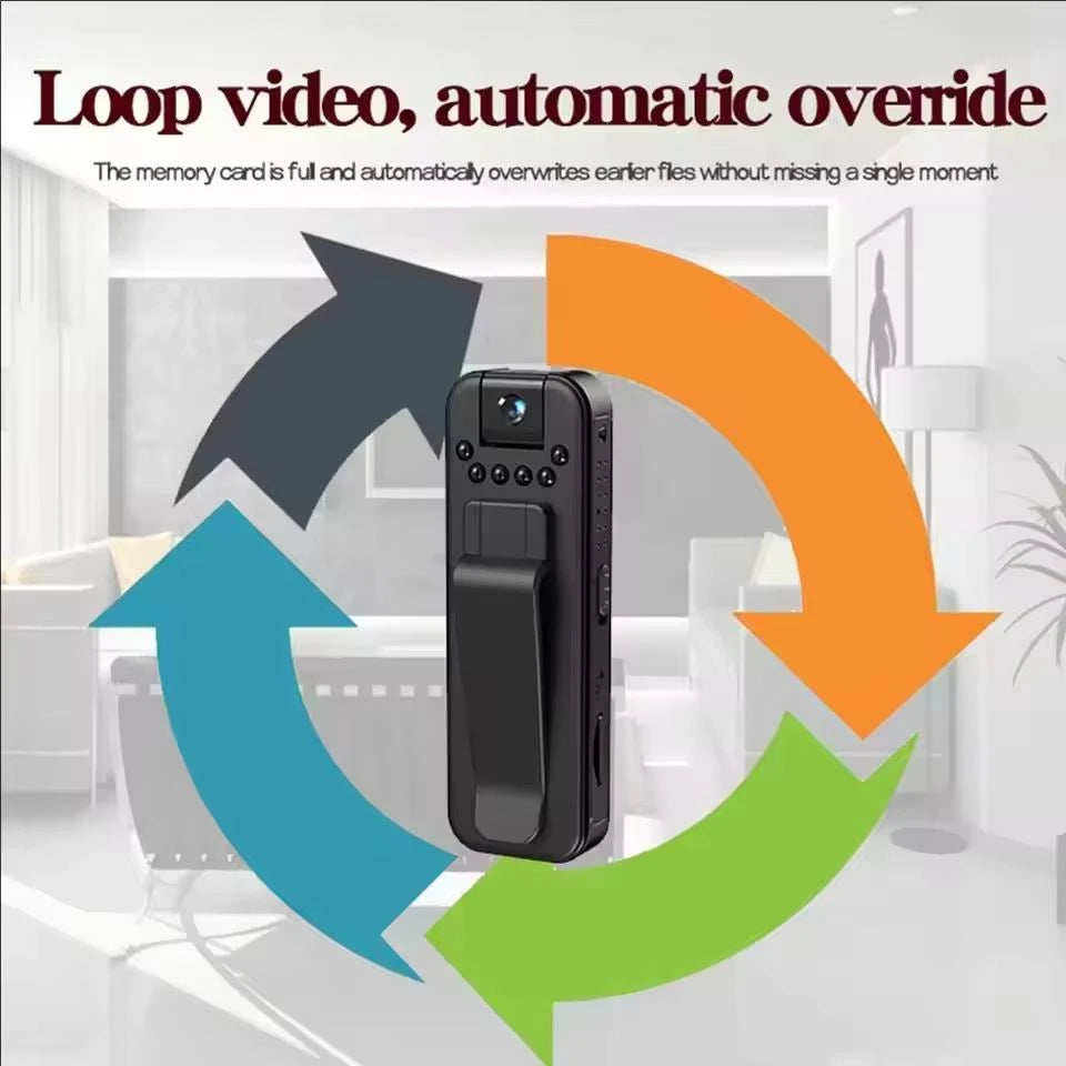 1080P HD Mini Camera Portable Digital Video Recorder- Camcorder Night Vision Body Cam Infrared