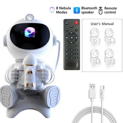 Astronaut LED Night Light Galaxy Star Projector Bluetooth Speaker Remote Control Timer 360° Adjustable Angle