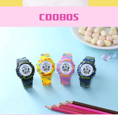 Digital LED Luminous Waterproof Watch for Kids Multi-function