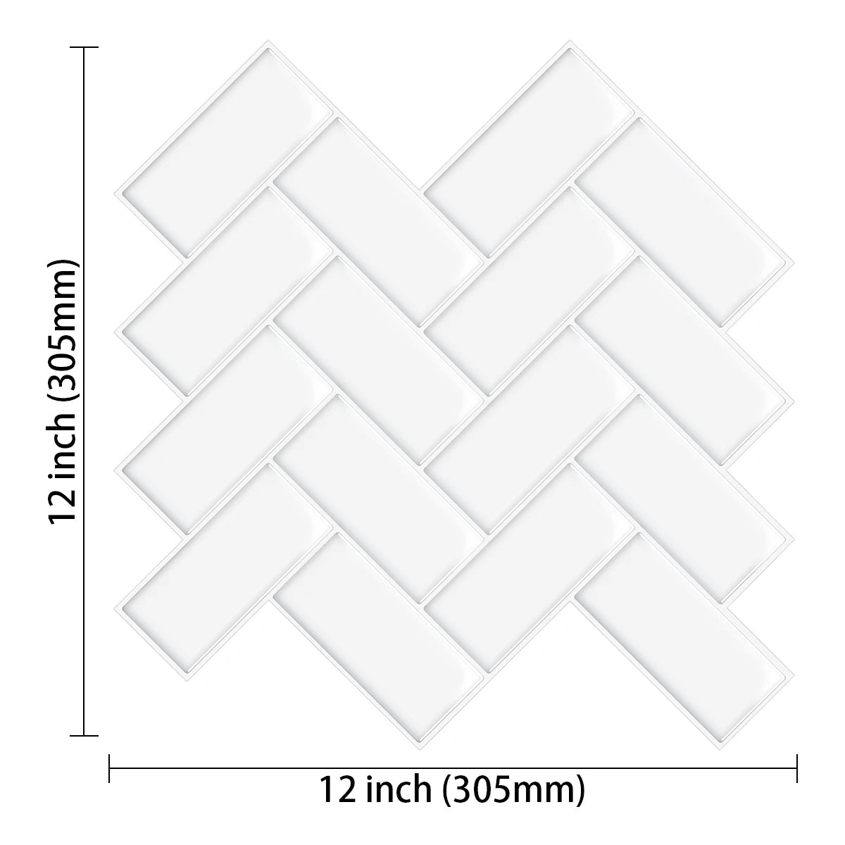 10pcs 3D Tile Self-Adhesive Wall Stickers - Heat-resistant And Waterproof