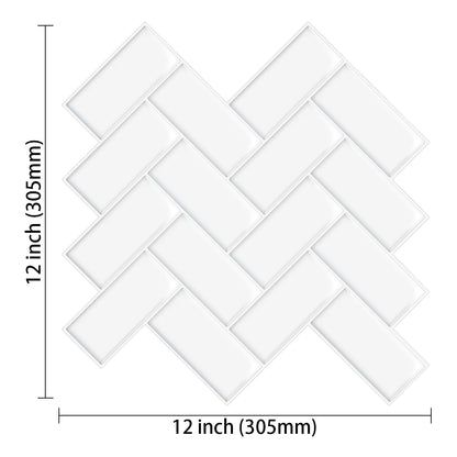 10pcs 3D Tile Self-Adhesive Wall Stickers - Heat-resistant And Waterproof