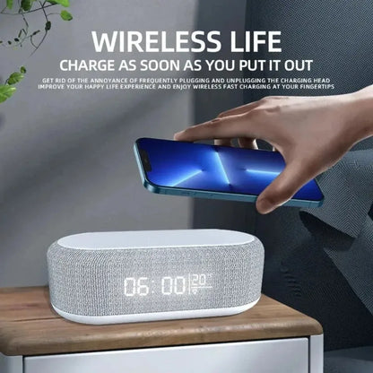 Alarm Clock Wireless Phone Chargers Lamp Night For iPhone 17 16 15 14 13 Fast Charging Dock