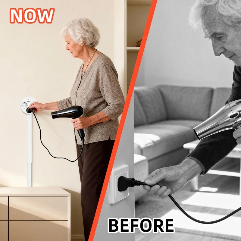 Electrical Adjustable Wall Plug Rotates Outlet Extender for sockets