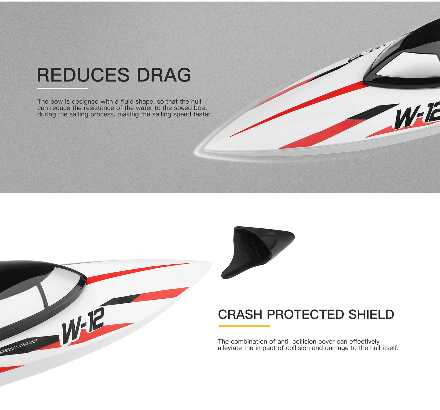 High Speed Racing Speedboat Toy For Children or Adults -Remote Control 55KM/H 35KM/H