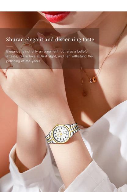 Watch For Women Quartz Watch Waterproof Classic Luxury Brand Stainless Steel Strap