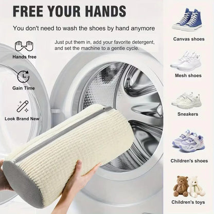 Shoe Washing Bag With Large Capacity - Zipper Machine Suitable For All Kinds Of Shoes Without