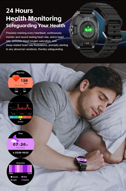New watch earphones 2-in-1 smartwatch, Health monitoring device, wireless calling, 100+sports mode male and female smartwatches