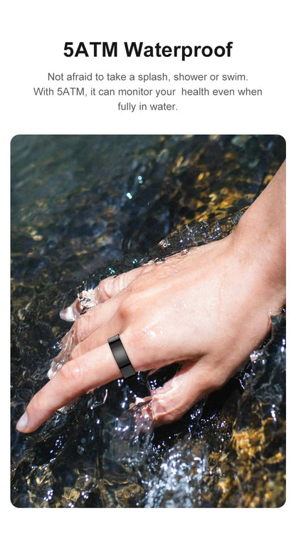 Smart Ring Men Women with Charging Case ,Heart Rate Blood Oxygen,Skin Temperature Monitor