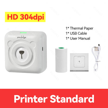 Peripage Mini Photo Printer with Carry Bag Case Paper Roll