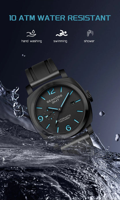 SEAKOSS GMT Men‘s Diving Automatic Mechanical Watches Seagull ST2557