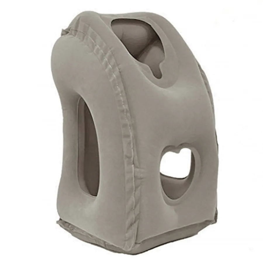 Inflatable Air Cushion Pillow Headrest Chin Support for Airplane, Car, Office Rest Neck Nap Pillow