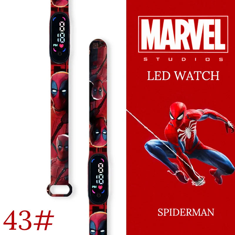 New Spiderman Kid's Waterproof Watches  Digital Watch Boys LED Clock
