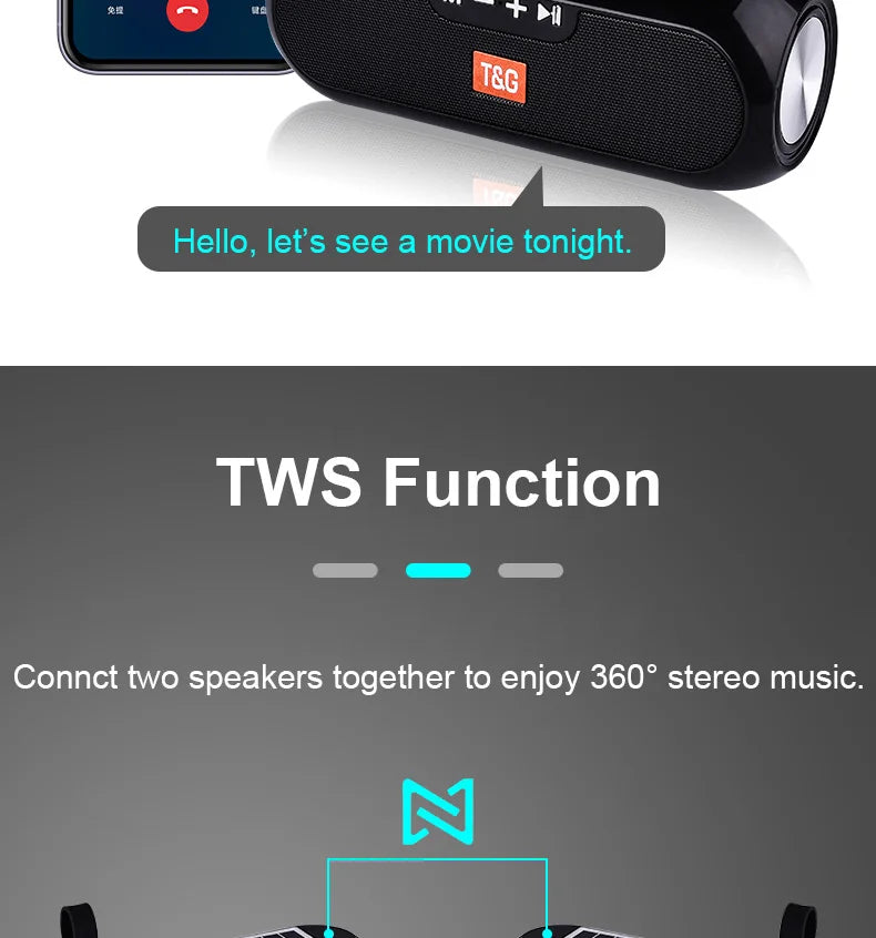 Solar Portable Radio FM  Wireless Bluetooth Speaker Music Sound Box Subwoofer Bass
