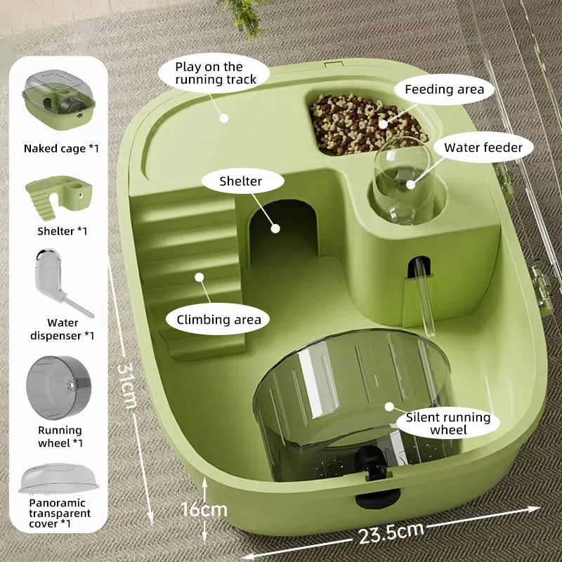 New Hamster Transparent Luxury Mini Villa Small Mouse Cage