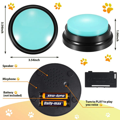 4/8/10pcs Recordable Pet Communication Toys Talking Button