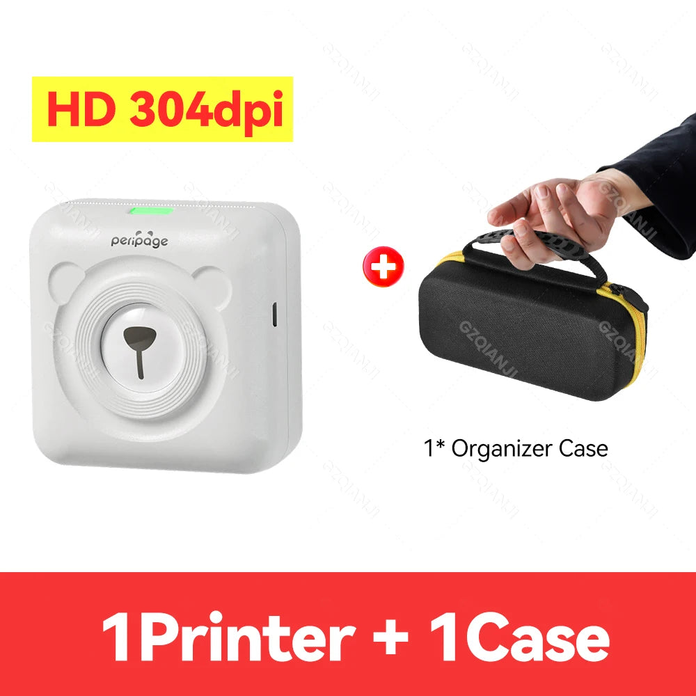 Peripage Mini Photo Printer with Carry Bag Case Paper Roll