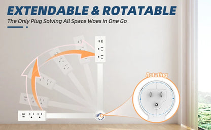 Electrical Adjustable Wall Plug Rotates Outlet Extender for sockets