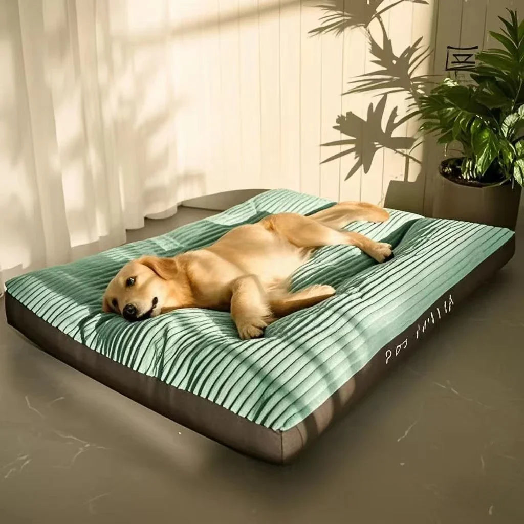 Big Dog Mat Corduroy Pad for Medium Large Dogs Oversize Pet Sleeping Bed Big Thicken Dog Sofa Removable Washable