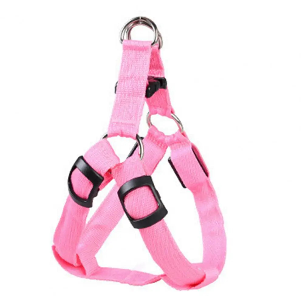 Adjustable LED Pet Harness USB Rechargeable Glow-in-The-Dark Safety Vest