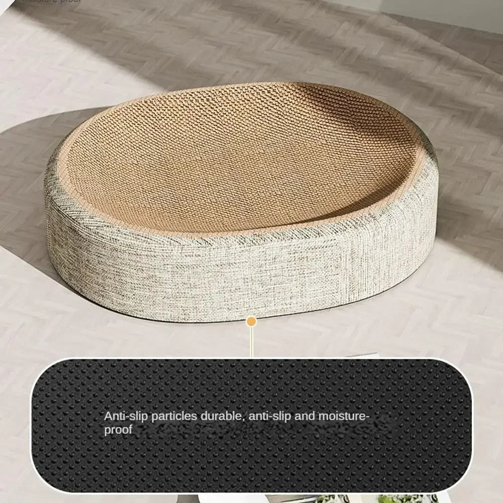 2in1 Oval Cat Scratching Board Protect Furniture Grinding Claw