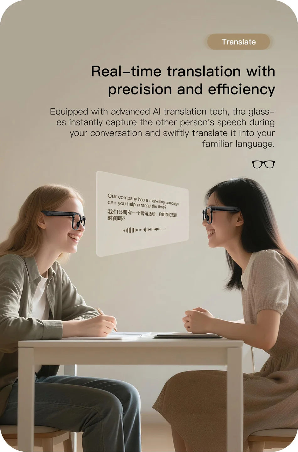 Smart Glasses 2026 4K HD Chat GPT 800MP Camera Recording WIFI - Bluetooth Call 260Mah Voice Assistant