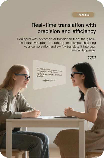 Smart Glasses 2026 4K HD Chat GPT 800MP Camera Recording WIFI - Bluetooth Call 260Mah Voice Assistant