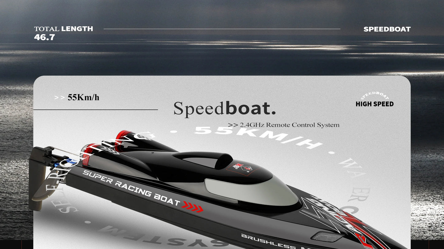 High Speed Racing Speedboat Toy For Children or Adults -Remote Control 55KM/H 35KM/H