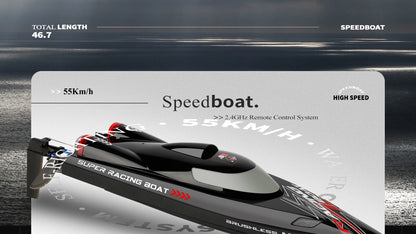 High Speed Racing Speedboat Toy For Children or Adults -Remote Control 55KM/H 35KM/H