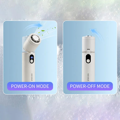 Lenovo Foldable Handheld Fan High Speed Turbine Ice Cooling 100 Gears USB rechargeable