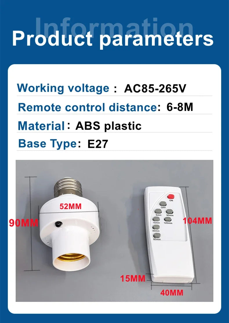 Smart Infrared Wireless Remote Control Timer Switch Lamp Holder 220V House Multi Light Switch Baby Room Bedroom Smart Switch