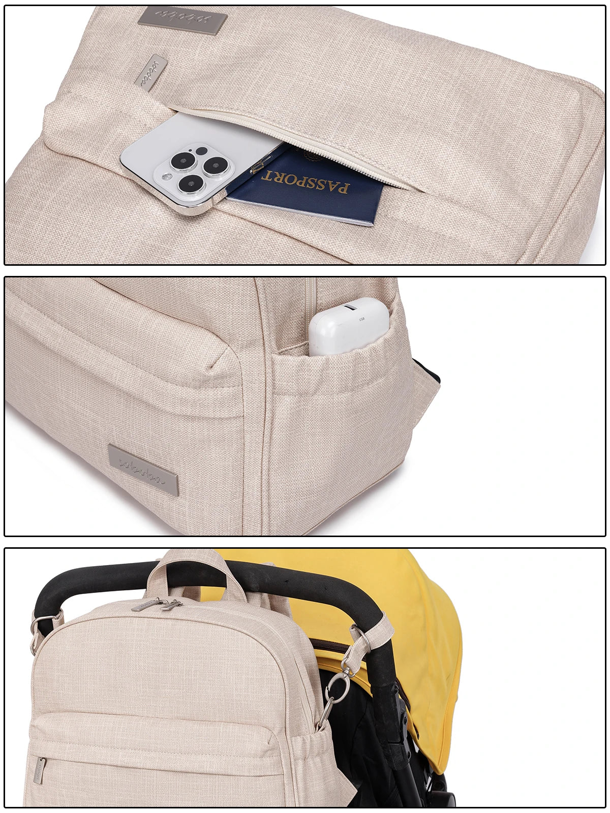 Stylish waterproof large capacity Diaper Backpack -Multi-functional Bag
