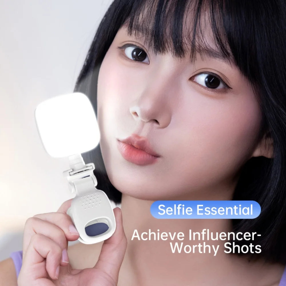 Mini Moonlight Portable Adjustable LED Selfie Clip Light for cell, laptop