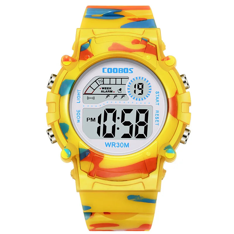 Digital LED Luminous Waterproof Watch for Kids Multi-function