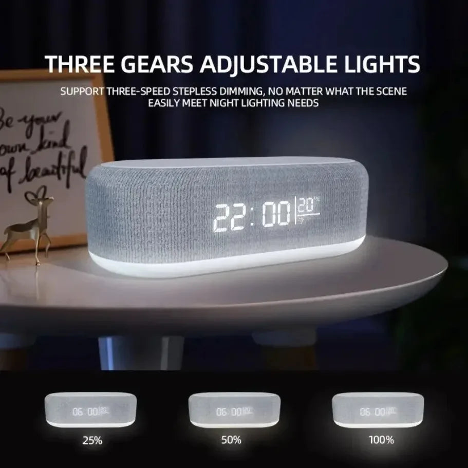 Alarm Clock Wireless Phone Chargers Lamp Night For iPhone 17 16 15 14 13 Fast Charging Dock