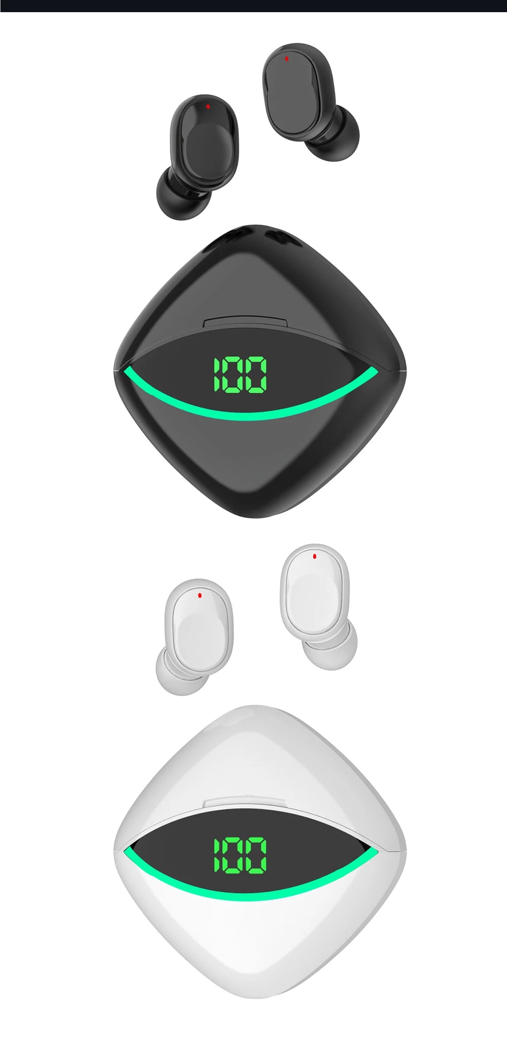 Wireless Bluetooth 5.3 Headset Earphones With Mic Smart Touch Headphones In-Ear Noise Reduction Earbuds