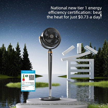 Smart Voice Control Fan with Aromatherapy Energy Saving Pure Copper Motor Air Circulator