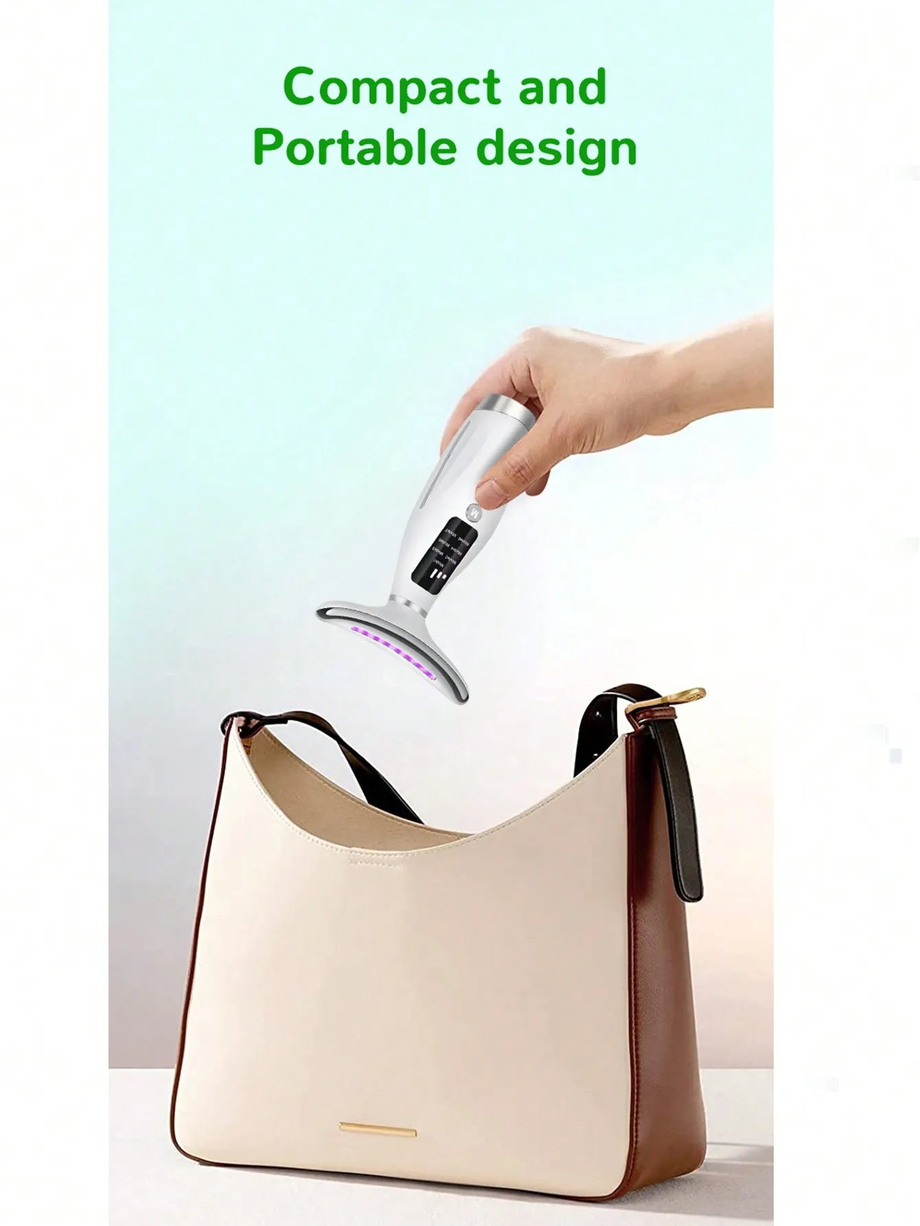 Colour Light Face And Neck Beauty Instrument 7 Modes And 7 Speeds Adjustment With Curved Hand Grip