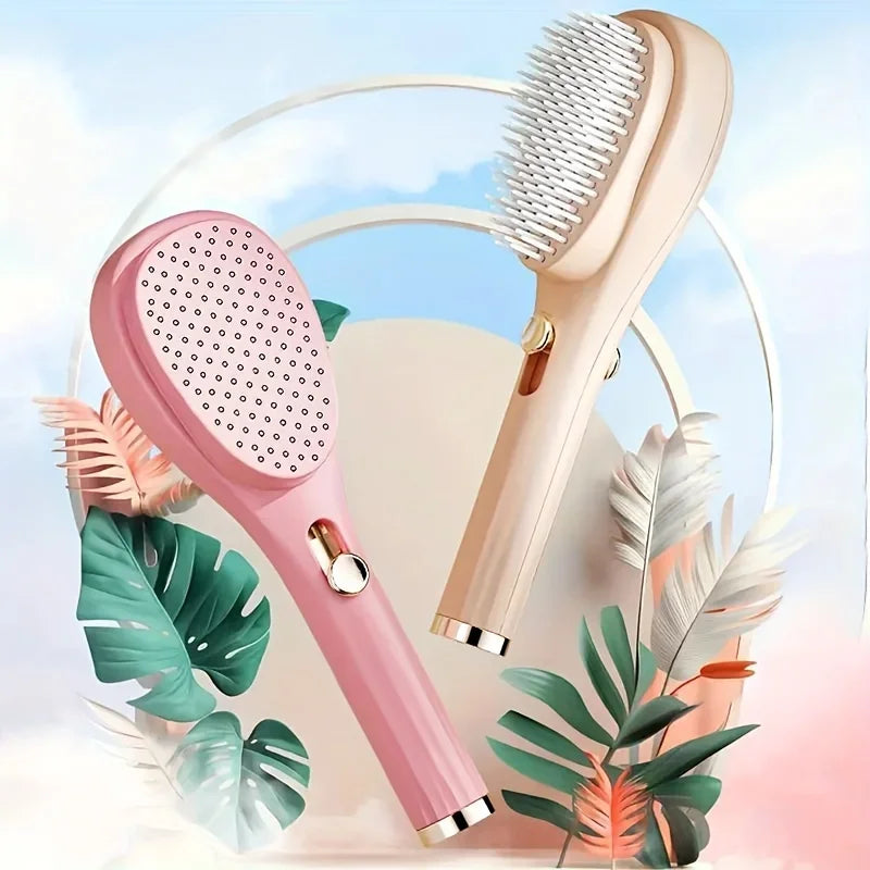 Retractable Hair Comb-Anti-Static Scalp Massaging & Detangling Brush for All Hair Types