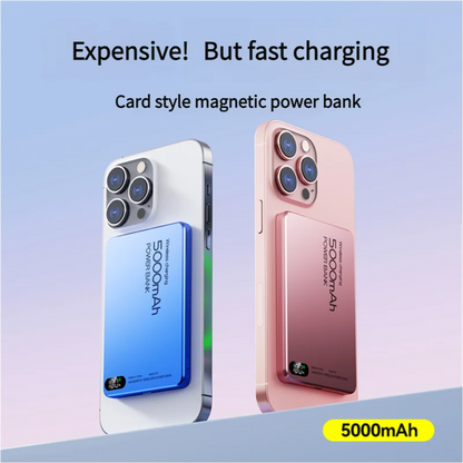 Magnetic Portable charger Magsafe Wireless Charge Qi2  External Battery  For iPhone 16 15 14 13 12