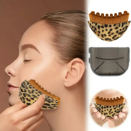 Facial Massage Brush for Face & Jawline, Ergonomic Dry Brush Designed for Precise Contour Fit, Manual Skin Massager Tool